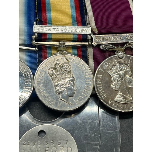 1 - Set of military mounted medals to include, Northern Ireland for campaign service(name and number sta... 