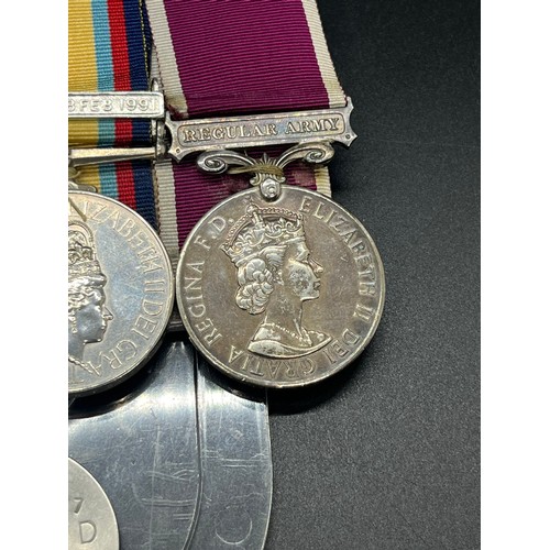 1 - Set of military mounted medals to include, Northern Ireland for campaign service(name and number sta... 