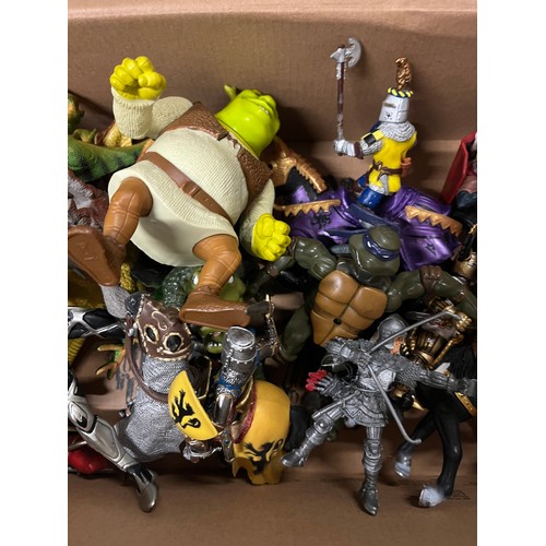 155 - Selection of figures to include starwars, shrek etc