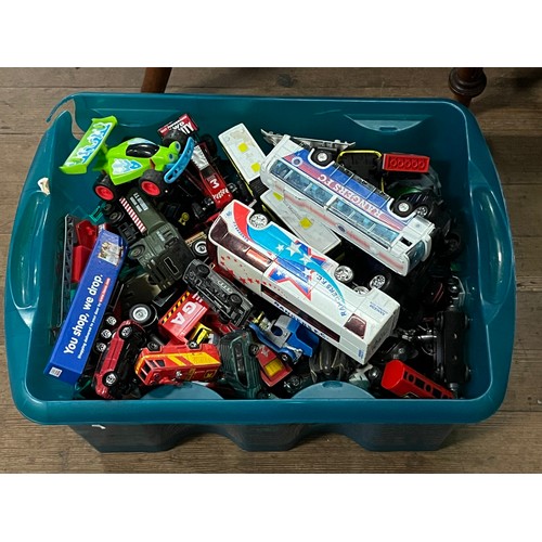 213 - Full Box of playworn cars to include matchbox etc