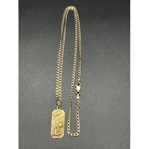 15 - 9ct gold chain & pendant 6.4 grams