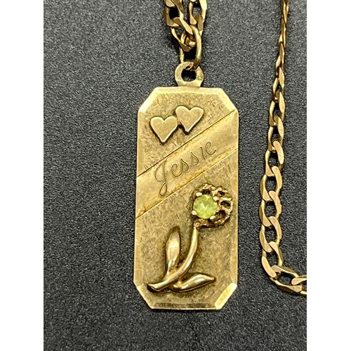 15 - 9ct gold chain & pendant 6.4 grams