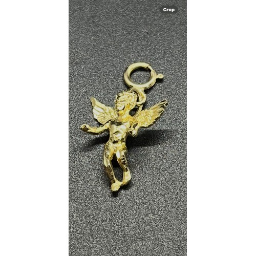 26 - 14kt gold cherub pendant 1.16 grams