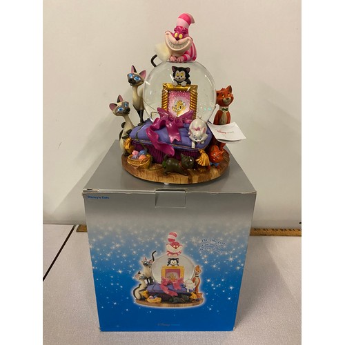 76 - Disney store - Disney cats musical snow globe (new) with box and packaging.