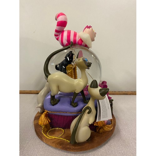 76 - Disney store - Disney cats musical snow globe (new) with box and packaging.