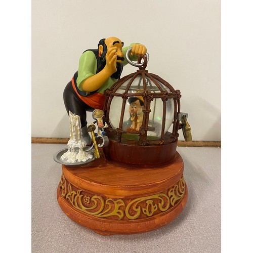 95 - Large Disney store Pinocchio & Stromboli snow globe. 8.5