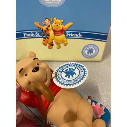 117 - 2 x new and boxed Disney Impressions Pooh & Friends figures - Spending a lazy day in the best sort o... 