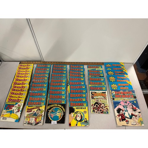 208 - A mixture of over 50  comic library beano comics etc