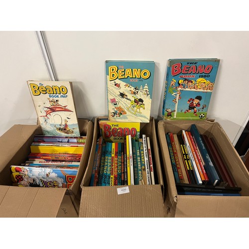 430 - large collection of broons, our wullie & beano annuals etc