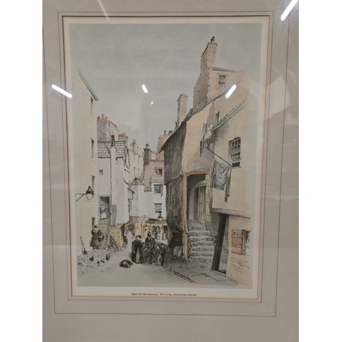 202 - Framed print 'High School Wynd Edinburgh' by Swarbreck. 18