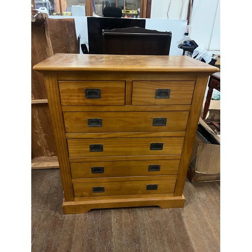 252 - 4 over 2 campaign style chest of drawers 33