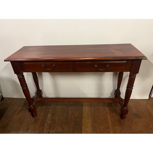 253 - solid wood 2 drawer console table 41