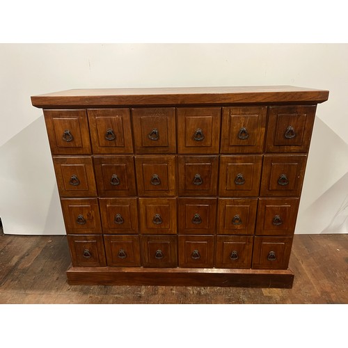 228 - Vintage 24 drawer apothecary cabinet solid wood 45