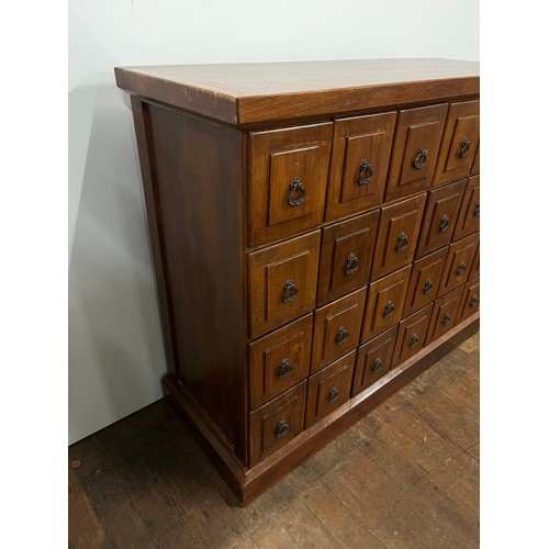 228 - Vintage 24 drawer apothecary cabinet solid wood 45