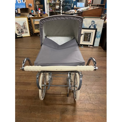 169 - Vintage silver cross kids pram