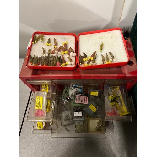 276 - Selection of fishing tackle to include flies, line , hooks etc