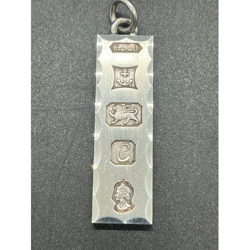 45 - silver hallmarked ingot 15.9 grams