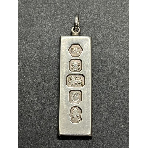 47 - silver hallmarked ingot 16.5 grams