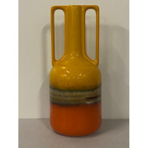 195 - Mid Century yellow and orange West German vase. 15