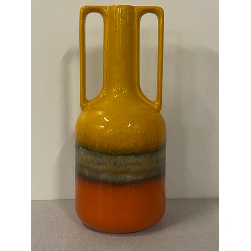 195 - Mid Century yellow and orange West German vase. 15