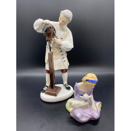 247 - 2 x Royal Doulton figures - Mary had a little lamb and The wig maker of Williamsburgh