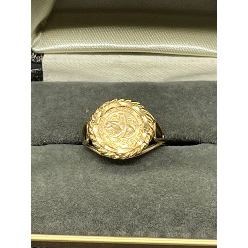 43 - 10k gold panda coin ring 1.47 grams