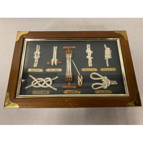 68 - 2 x 3D boxed wall hangings -  nautical and fishing along with Nautical key holder box.