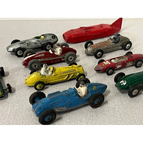 138 - selection of vintage dinky /corgi racing cars