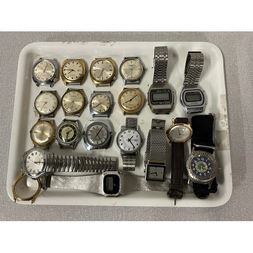 284 - selection of vintages watches ingersol, timex etc