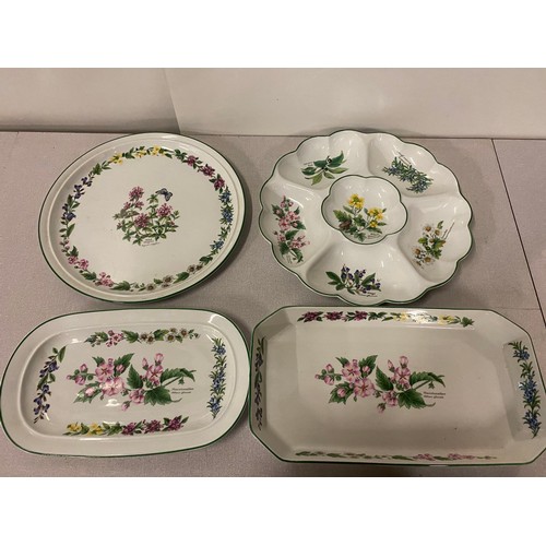 274 - Royal Worcester 'Herbs' serving dishes & hors d'oeuvre plate