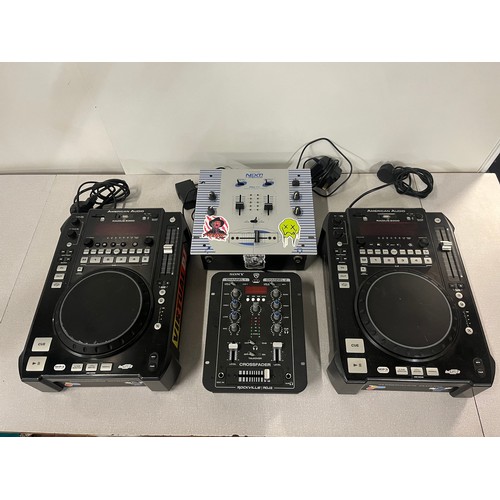 250A - American audio DJ decks along with crossfade & mixer