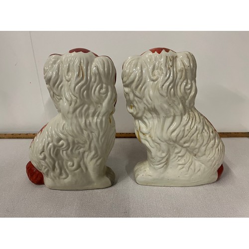 86 - Large pair of Staffordshire king Charles cavalier spaniels 
12