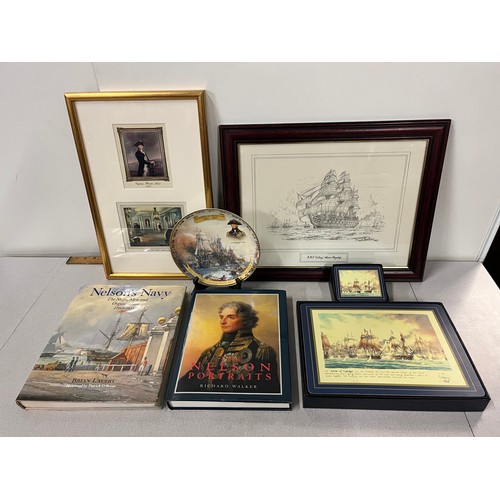 87 - selection of lord nelson items to include books etc