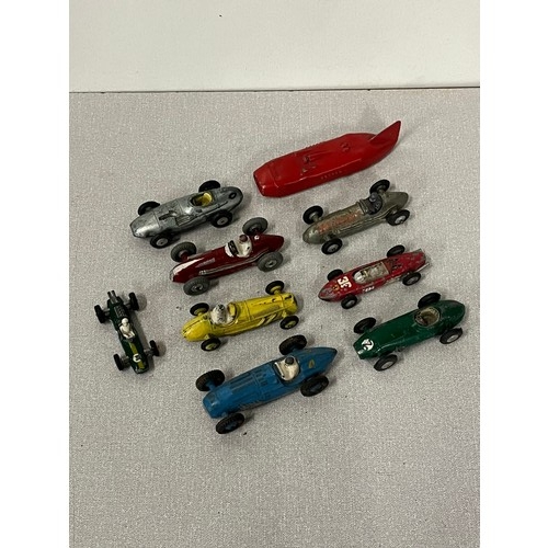 138 - selection of vintage dinky /corgi racing cars