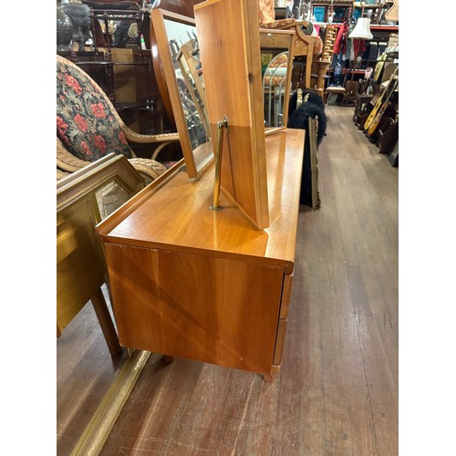 79A - Mid century White & Newton 3 mirror, 4 drawer dressing table. 60