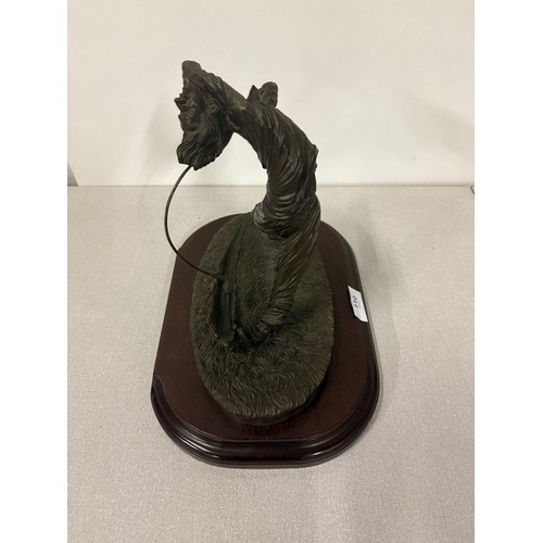 110 - Genesis fine art bronzed swinging golfer figure 23cm high signed B A ormond
