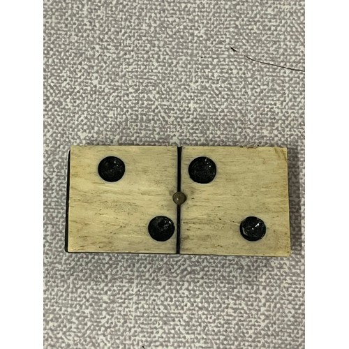 70 - Full set of antique bone and ebony dominoes along with further wooden dominoes and 2 cribbage gaming... 