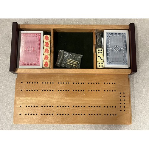 70 - Full set of antique bone and ebony dominoes along with further wooden dominoes and 2 cribbage gaming... 