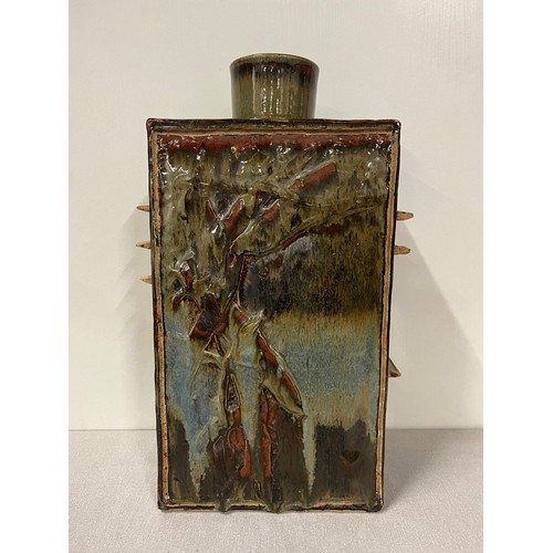 108 - Large mid century glazed studio pottery vase possibly by Shoji Hamada Japan.  (slight damage to base... 