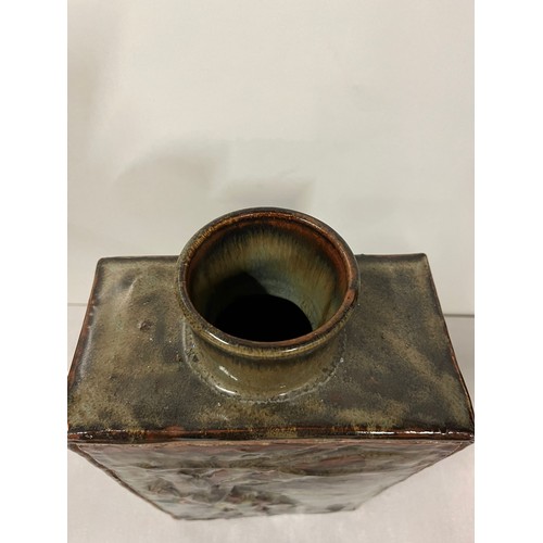 108 - Large mid century glazed studio pottery vase possibly by Shoji Hamada Japan.  (slight damage to base... 