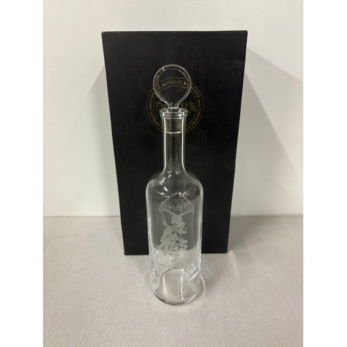 71 - Dewars finest scotch whiskey decanter in fitted box.