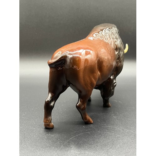 113 - Beswick Bison model No. 1019 by Arthur Gredington issued between 1945 and 1973. Has repair to one ho... 