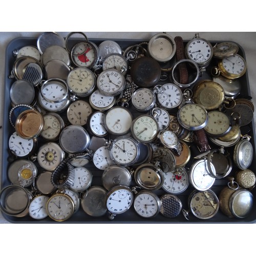 78 - Large selection of 40+ pocket watches and part movements, spares and repair.
