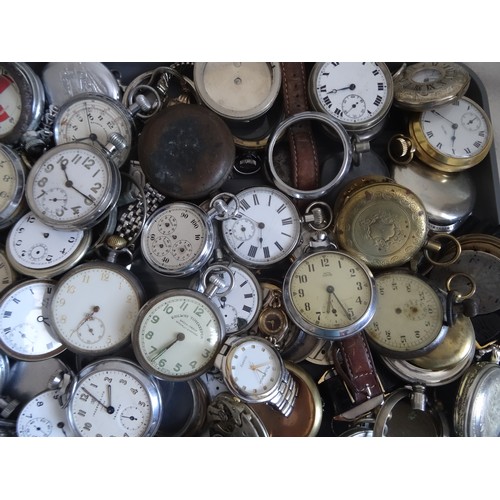 78 - Large selection of 40+ pocket watches and part movements, spares and repair.
