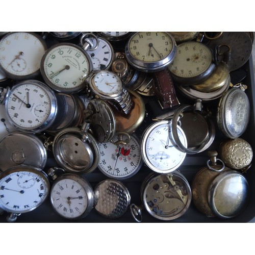78 - Large selection of 40+ pocket watches and part movements, spares and repair.