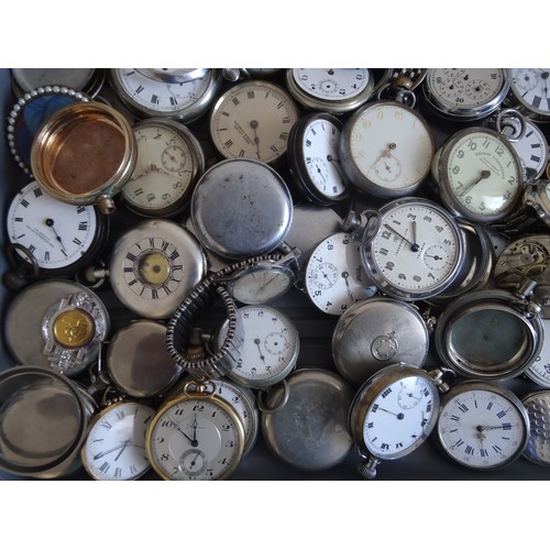 78 - Large selection of 40+ pocket watches and part movements, spares and repair.