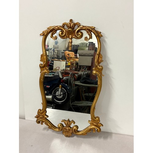 100A - Antique metal rococo style mirror 25