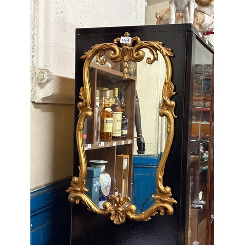 100A - Antique metal rococo style mirror 25