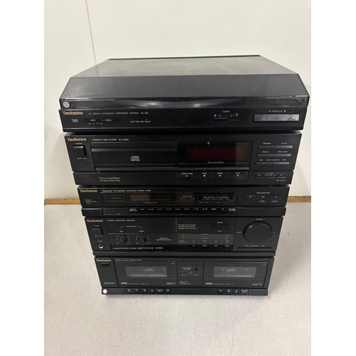Technics stereo stacking system.