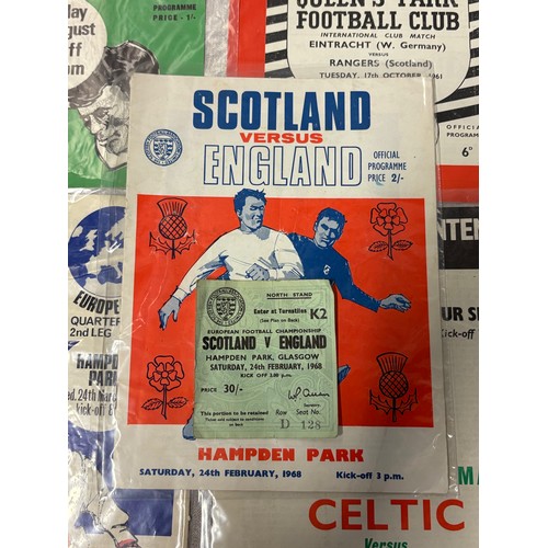 Selection of vintage football programs to include Scotland v England ...